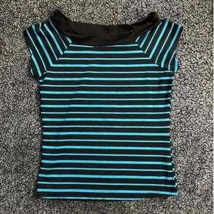 Vintage 2000s Square Neck Striped Fit Petite Top Size (L)